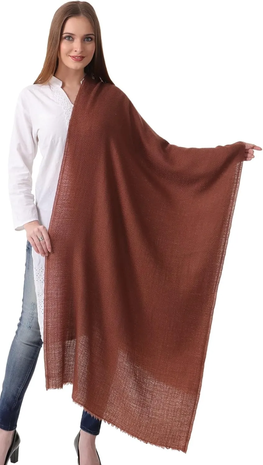 100% PURE CASHMERE 2PLY SCARF/STOLE, HERRINGBONE SUPER SOFT, THICK, LIGHTWEIGHT, PASHMINA