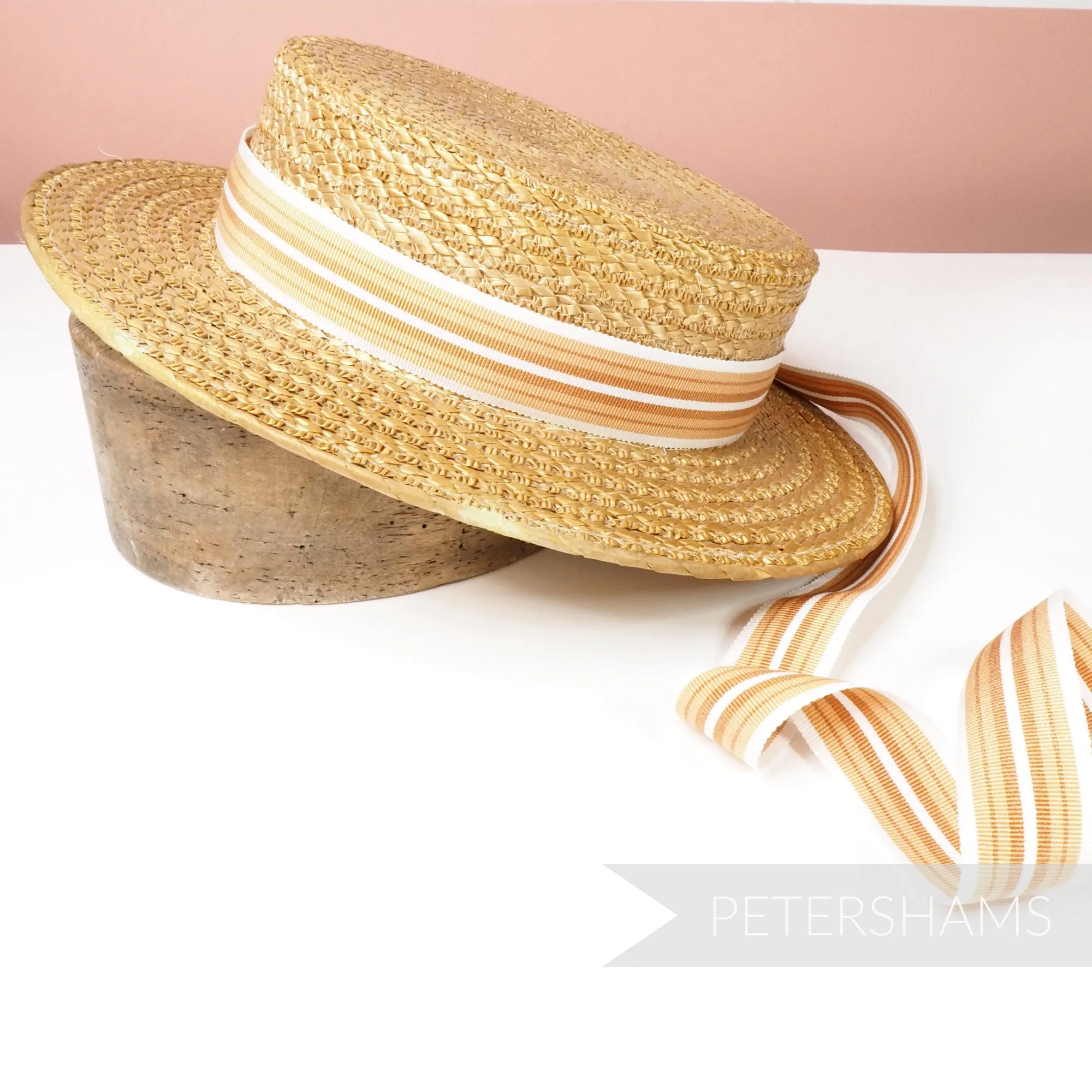 36mm 'Seaside' Cotton Millinery Petersham Hat Ribbon - 1m