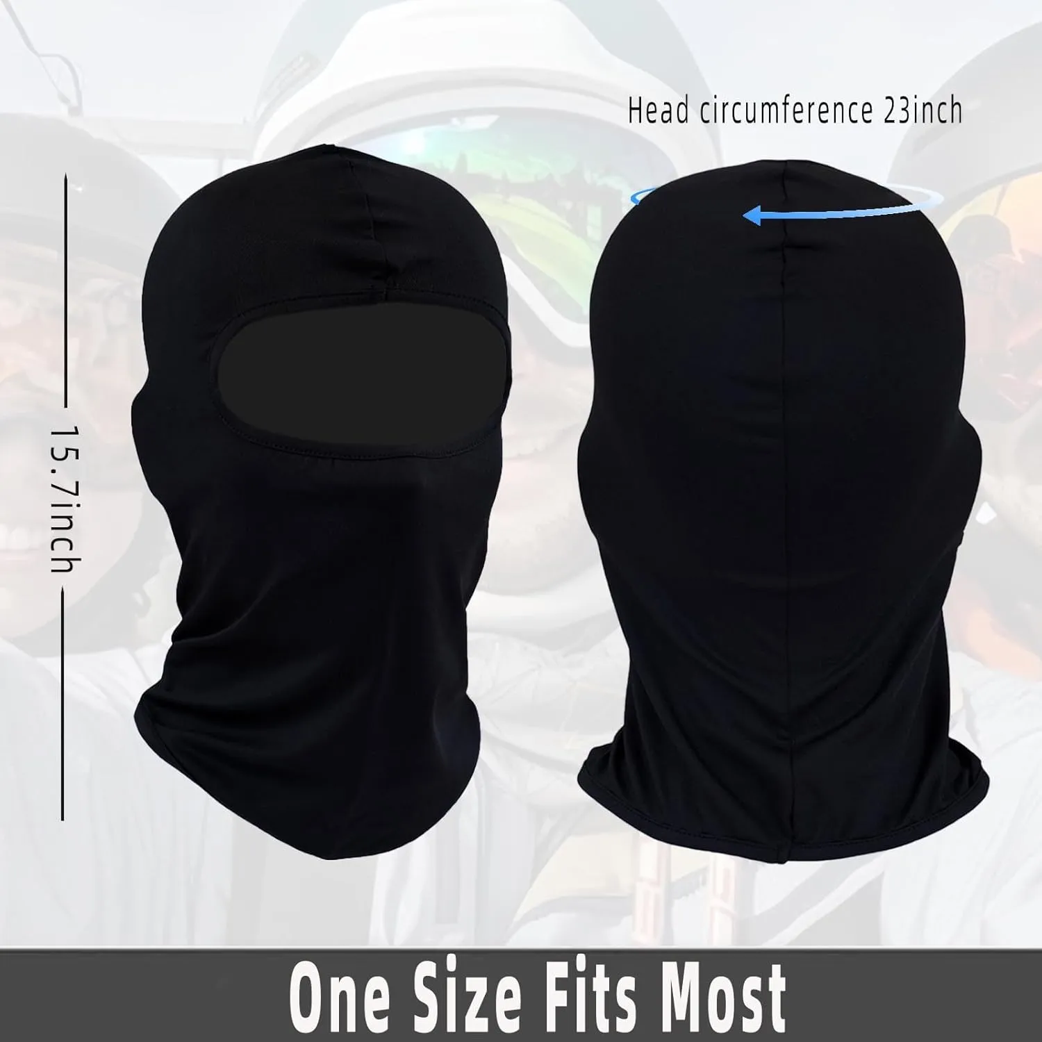 4 Pack Balaclava Ski Face Mask for Men Women,Cooling Neck Gaiter Full Head Mask Face Cover