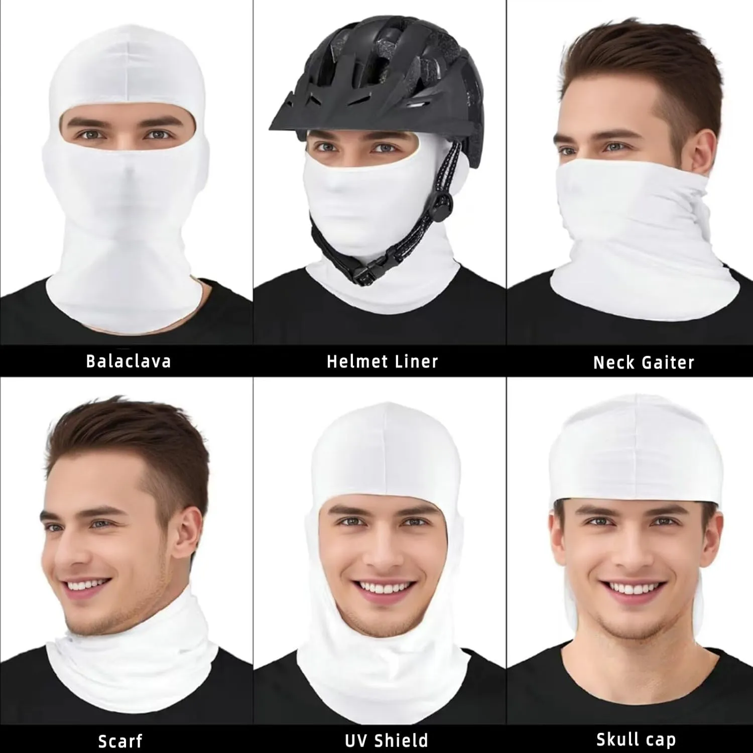 4 Pack Balaclava Ski Face Mask for Men Women,Cooling Neck Gaiter Full Head Mask Face Cover