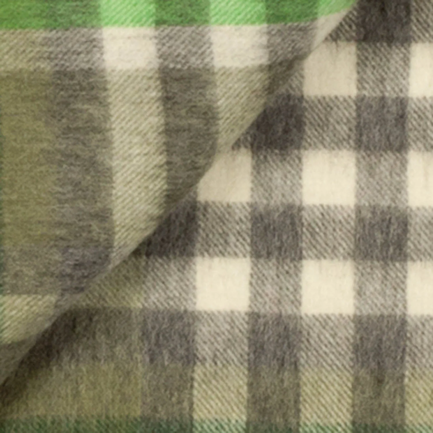 90/10 Tartan Cashmere Blanket Scarf  Olive