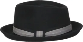 9th Street 'Tony' 100% Wool Fashion Teardrop Fedora Trilby Snap Brim Hat (Black, Medium (fits 7 to 7 1/8))