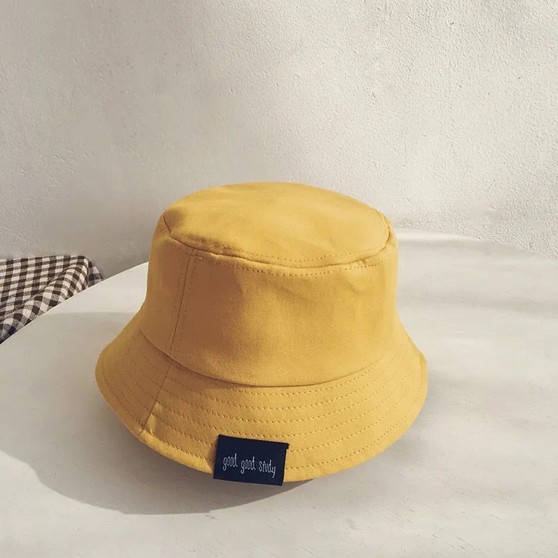 Baby Hat Summer Leisure Solid Bucket Hat Unisex Baby Sun Cap Children Boy Caps Girl Fisherman Hats
