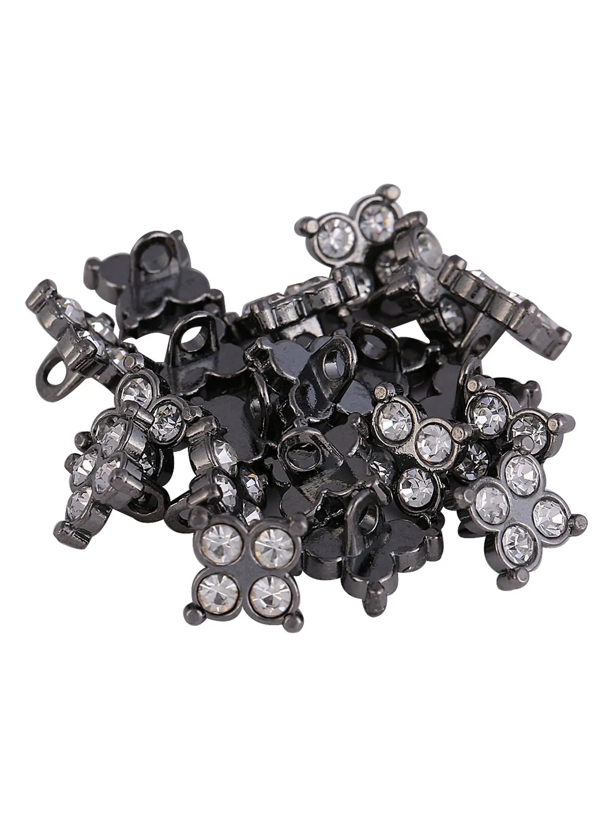 Beautiful Decorative Gunmetal Diamond Shank Metal Button