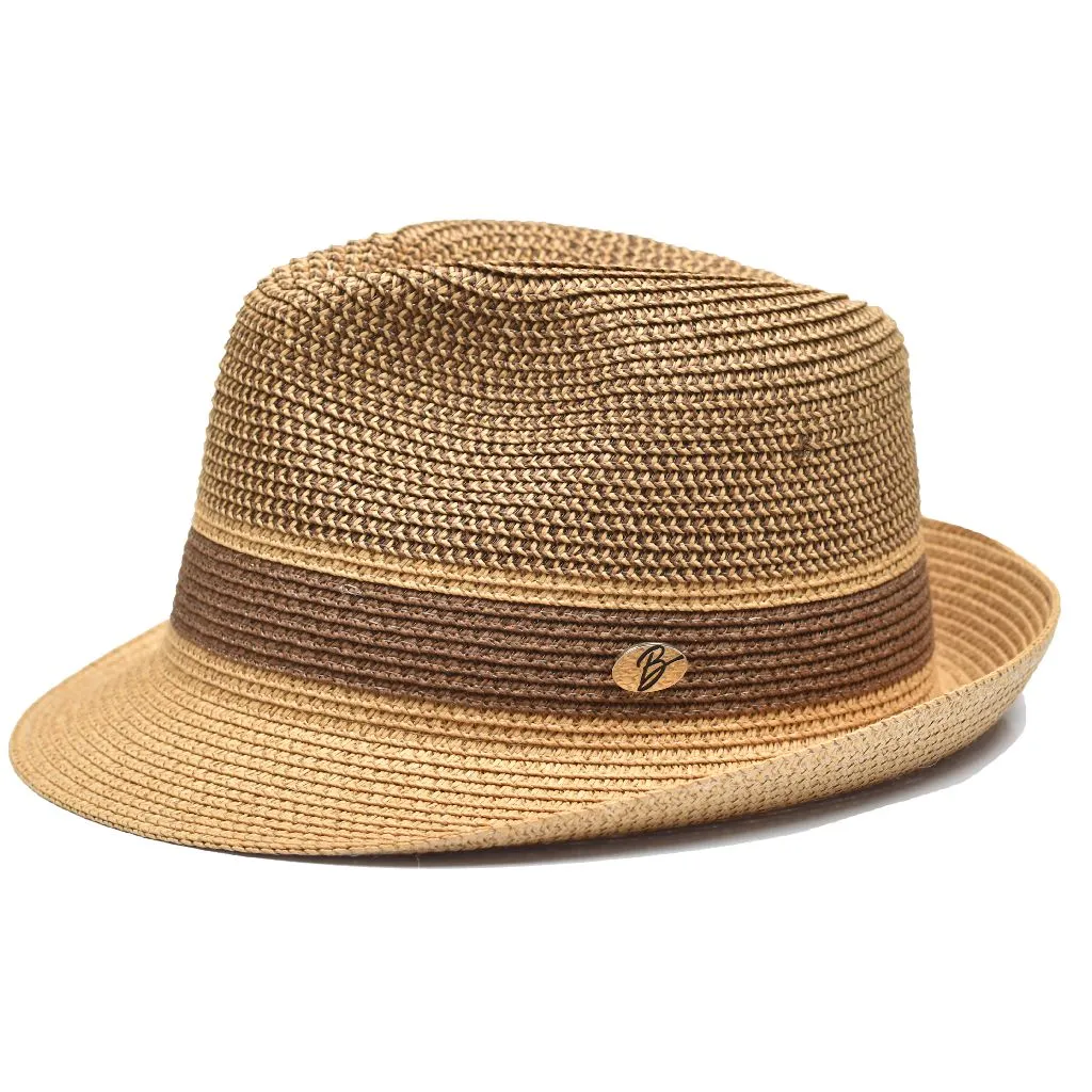 Bently Enrique Stingy Brim Straw Trilby Hat