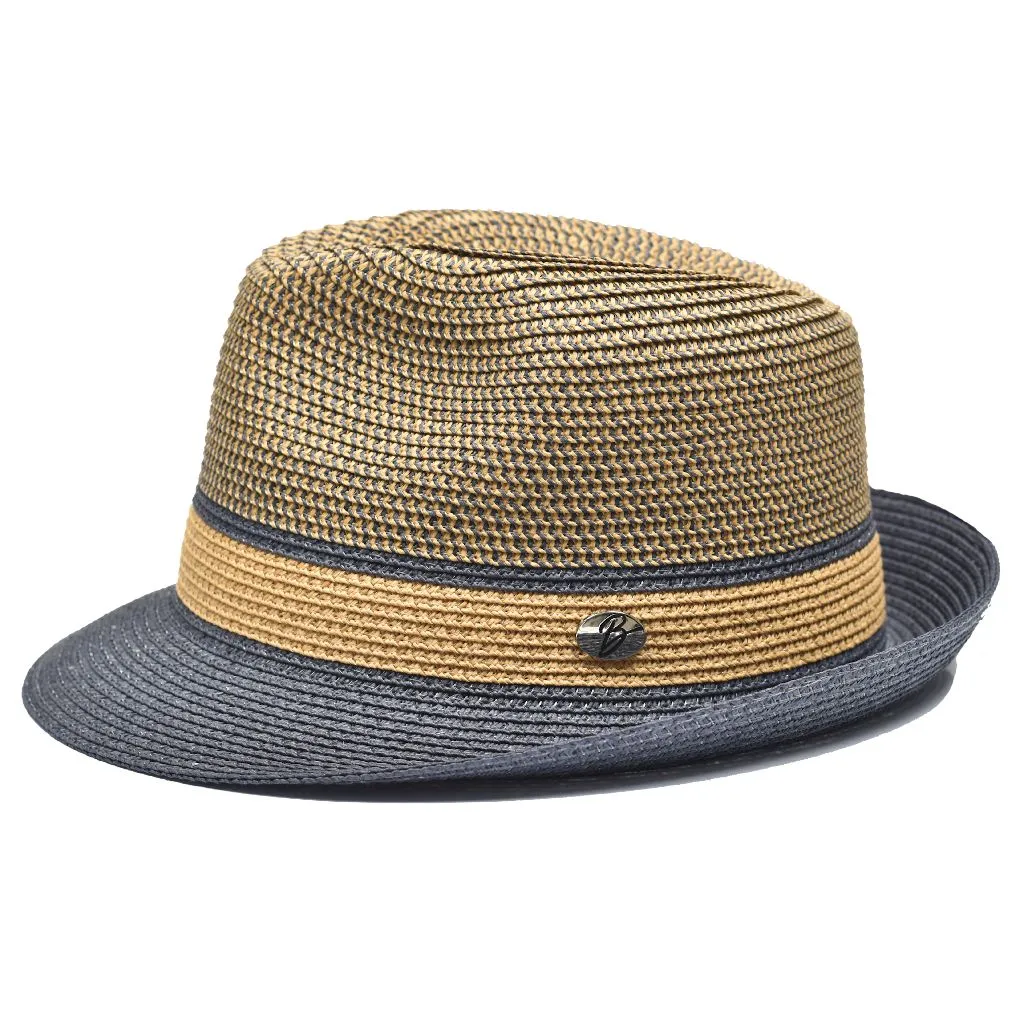 Bently Enrique Stingy Brim Straw Trilby Hat