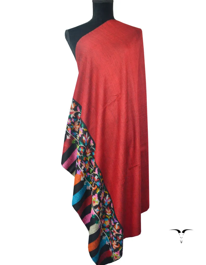Black & Red Reversible Kani Shawl 5112