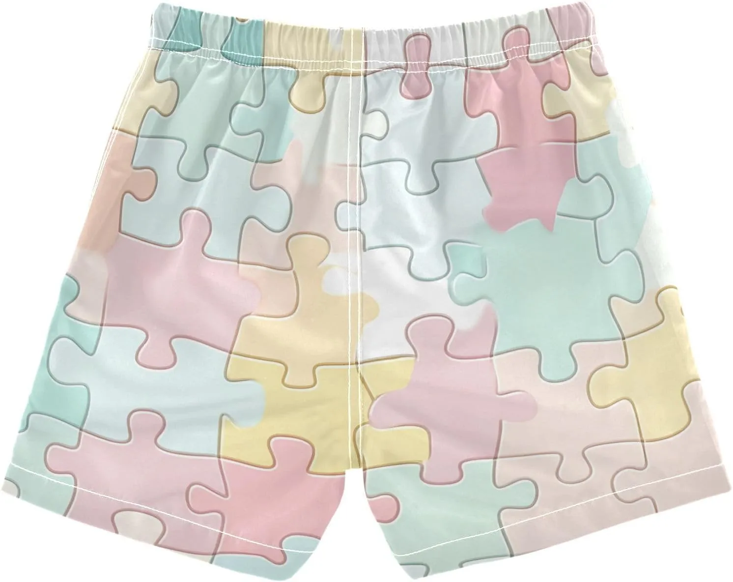 Boys Swim Trunks with Boxer Brief Liner, Ice Cream Cone Boys Swimwear Quick Dry Bathing Suit Toddler Swim Trunks