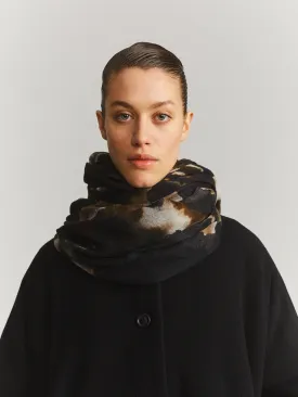 CASH SQUARE SCARF - CASHBLOTCH - KHAKI
