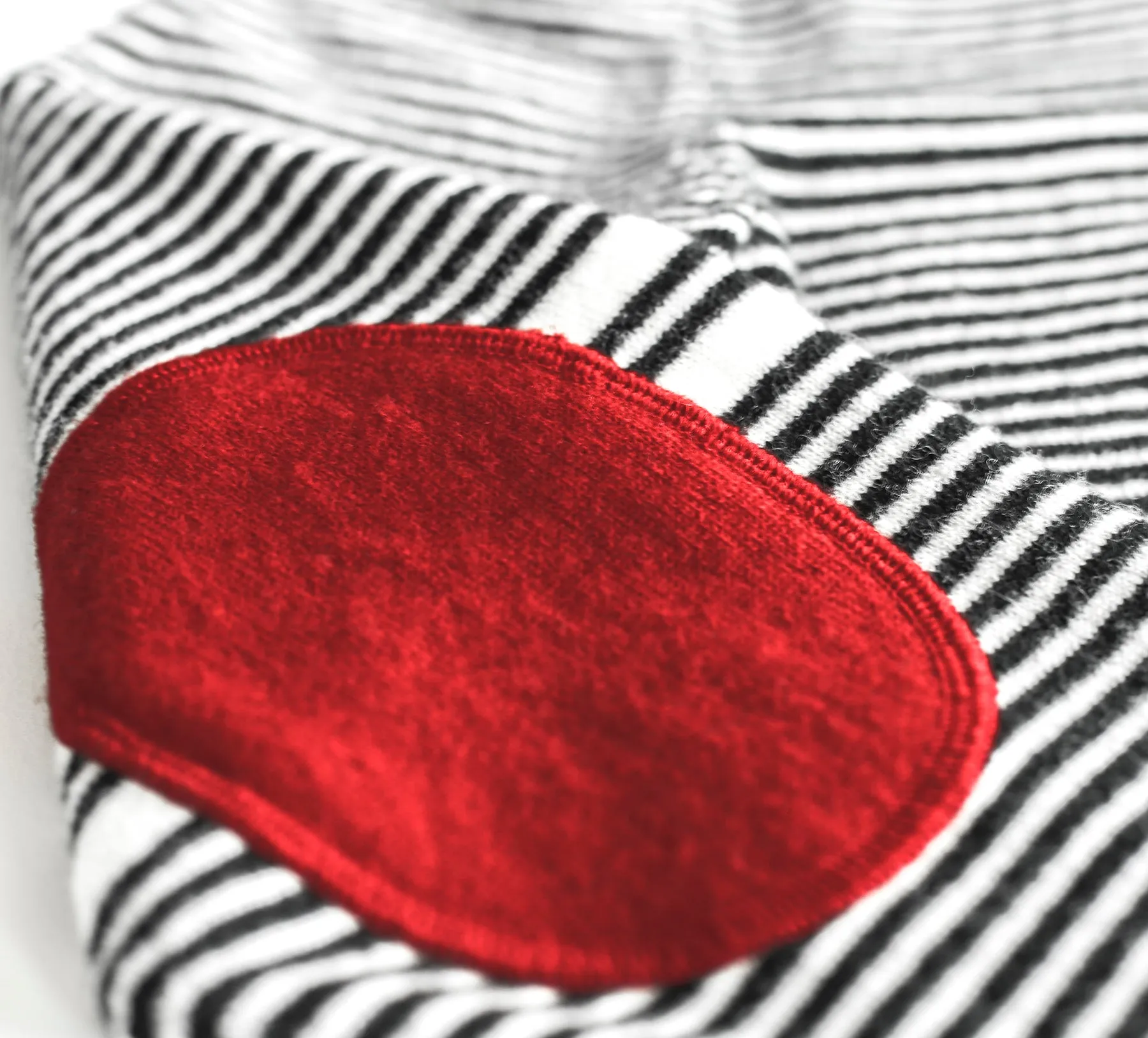 Cashmere Breton Stripe w/Red Tipping