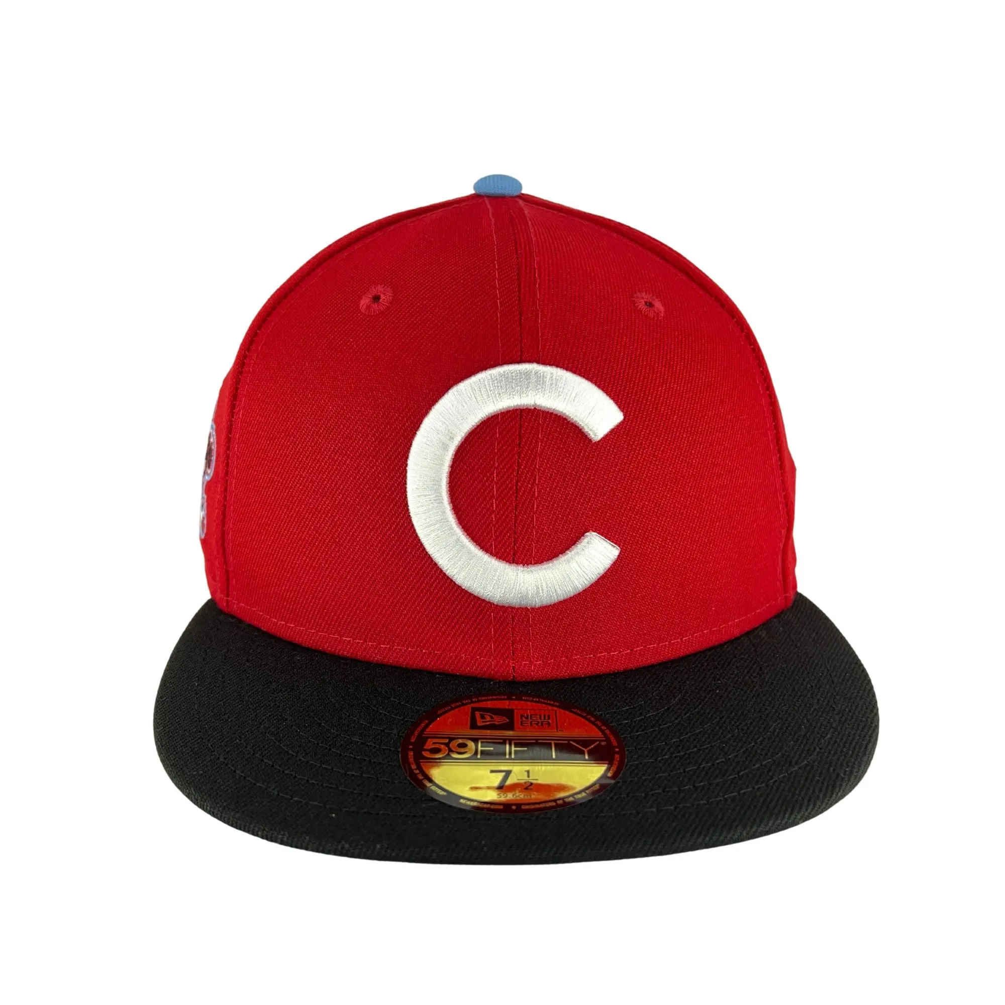 Chicago Cubs Red/Black/Sky UV New Era 59FIFTY Fitted Hat