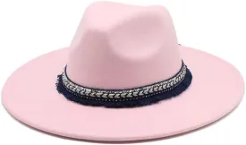 DHAEY 9.5cm Big Brim Peach Shaped Top Hat, Ethnic Style Accessories Jazz Hat Gentleman Ladies Cashmere Felt Hat Luopan Caps & Hats (Color : Rose Red, Size : 56-58cm)