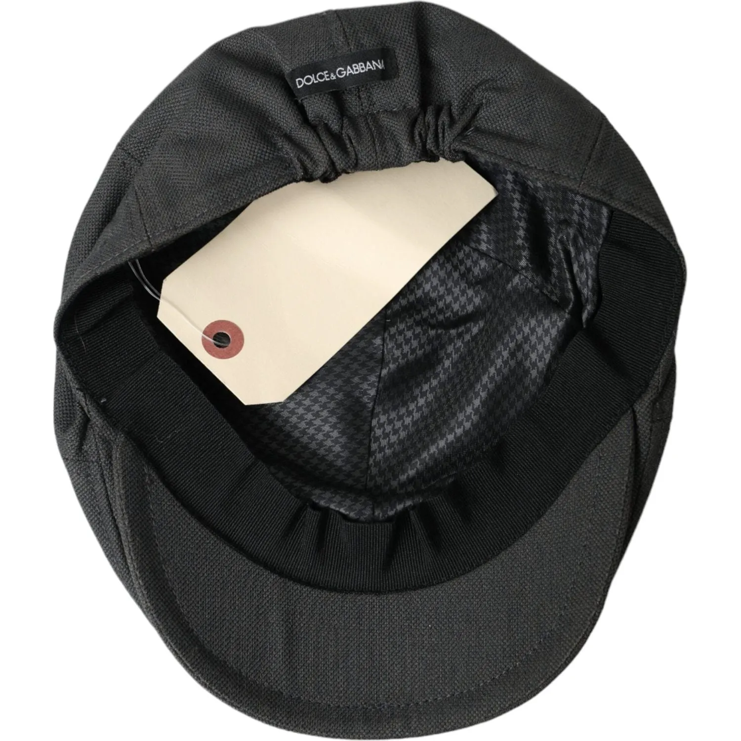 Dolce & Gabbana Dark Gray Nylon Cloth Newsboy Hat Men