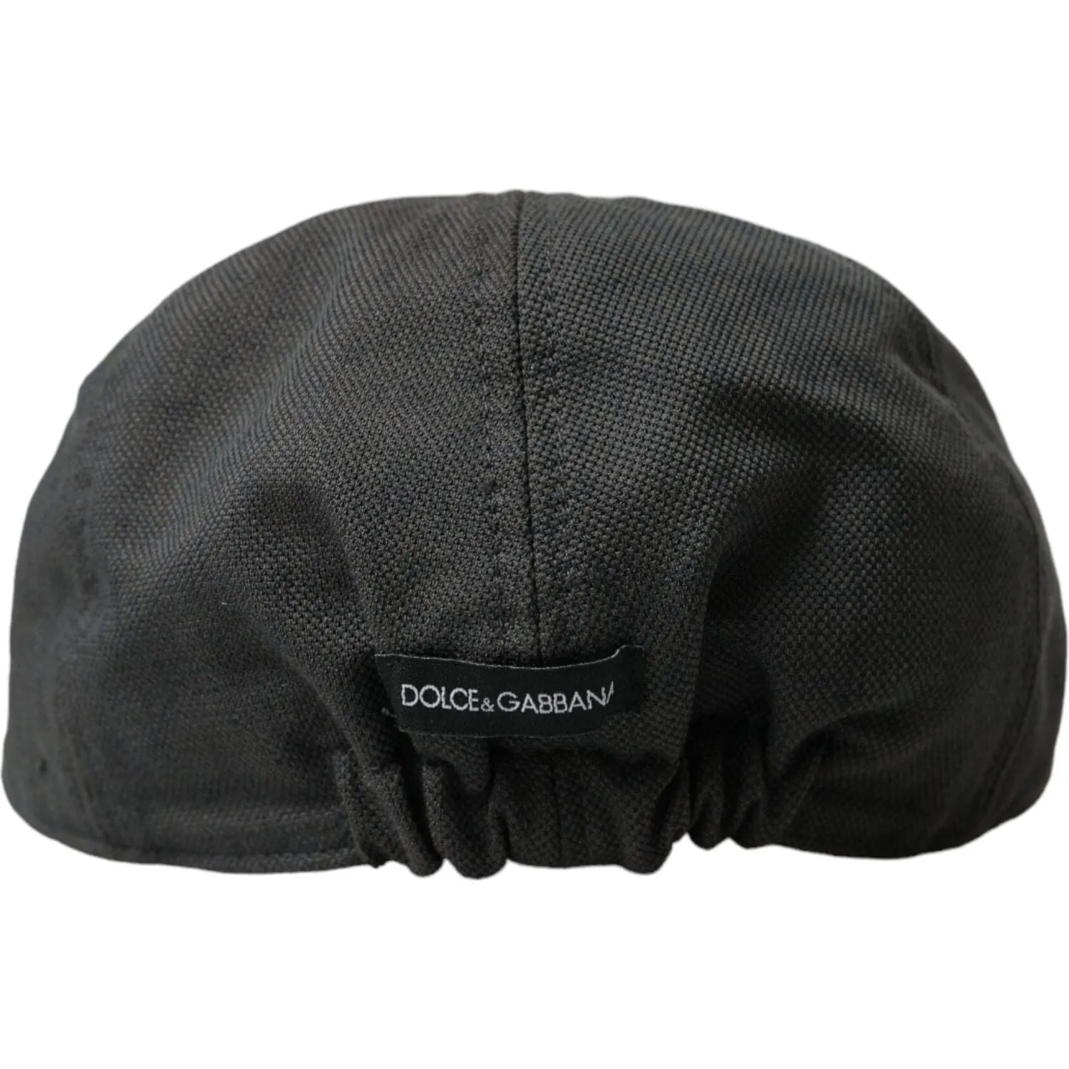 Dolce & Gabbana Dark Gray Nylon Cloth Newsboy Hat Men