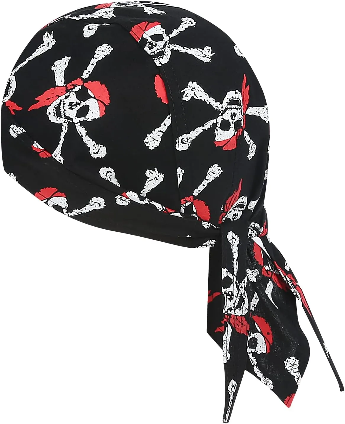 DOO Rags Dew Rag Skull Cap Pirate Hat Cycling Bandana Motorcycle Biker Cooling Head Wrap Beanie Helmet Liner