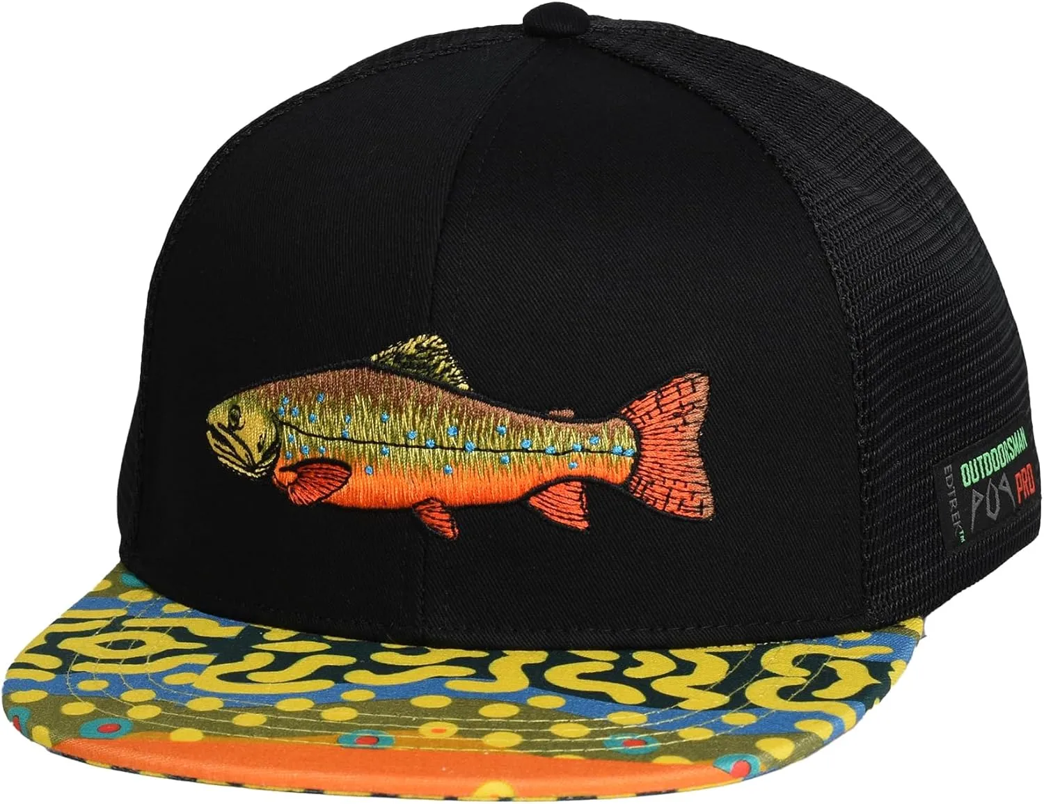 EDTREK Outdoorsman Pro Trucker Breathable Mesh Performance Cap - Flat Brim Snapback Hat
