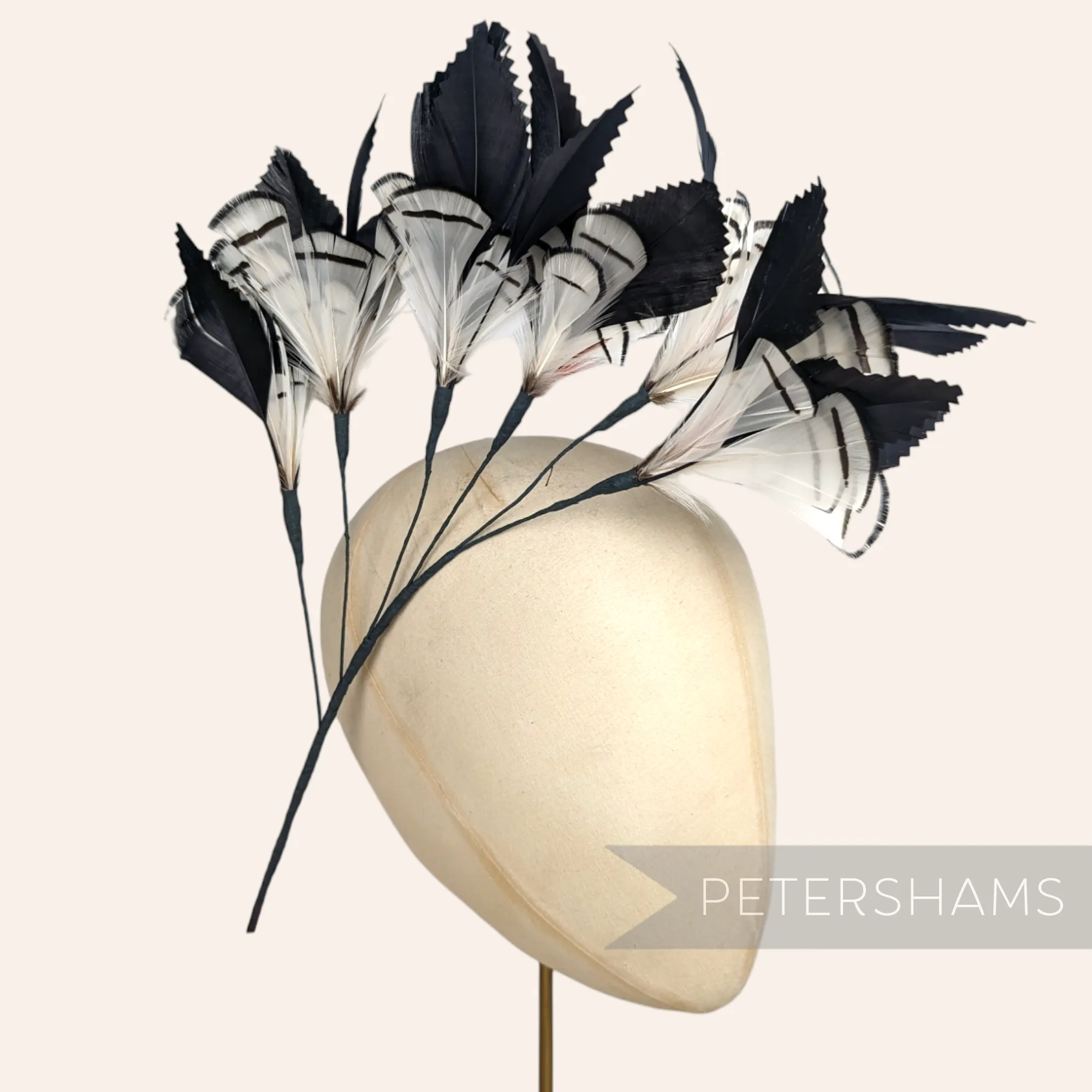 Extra Large Lady Amherst & Goose Feather Flower Hat Mount