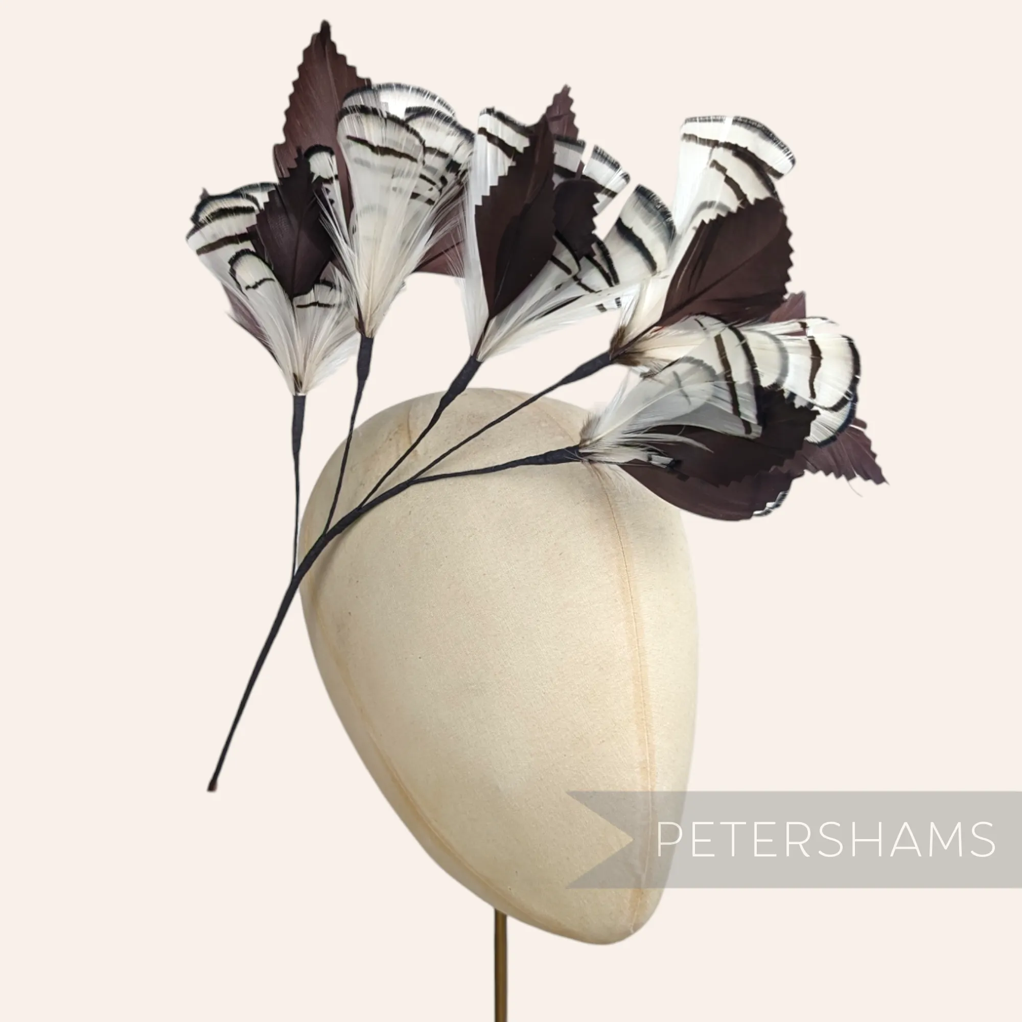 Extra Large Lady Amherst & Goose Feather Flower Hat Mount