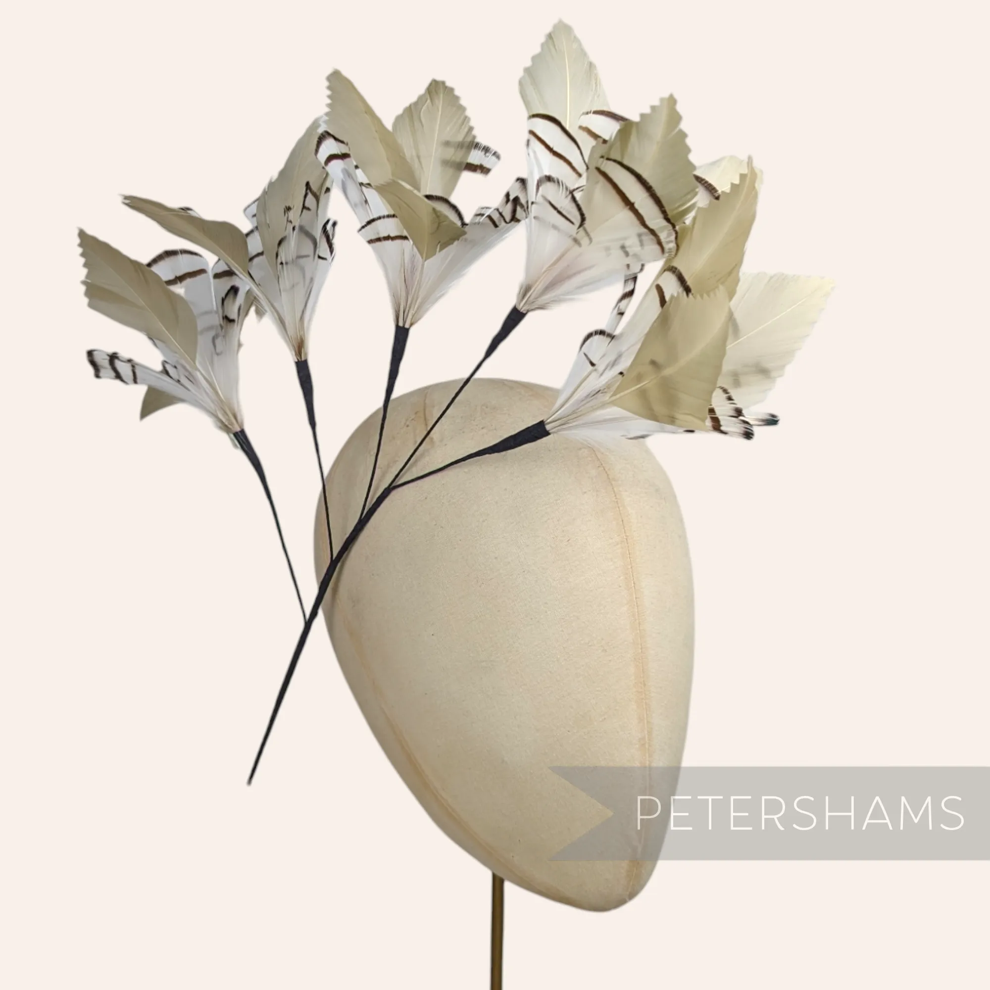 Extra Large Lady Amherst & Goose Feather Flower Hat Mount