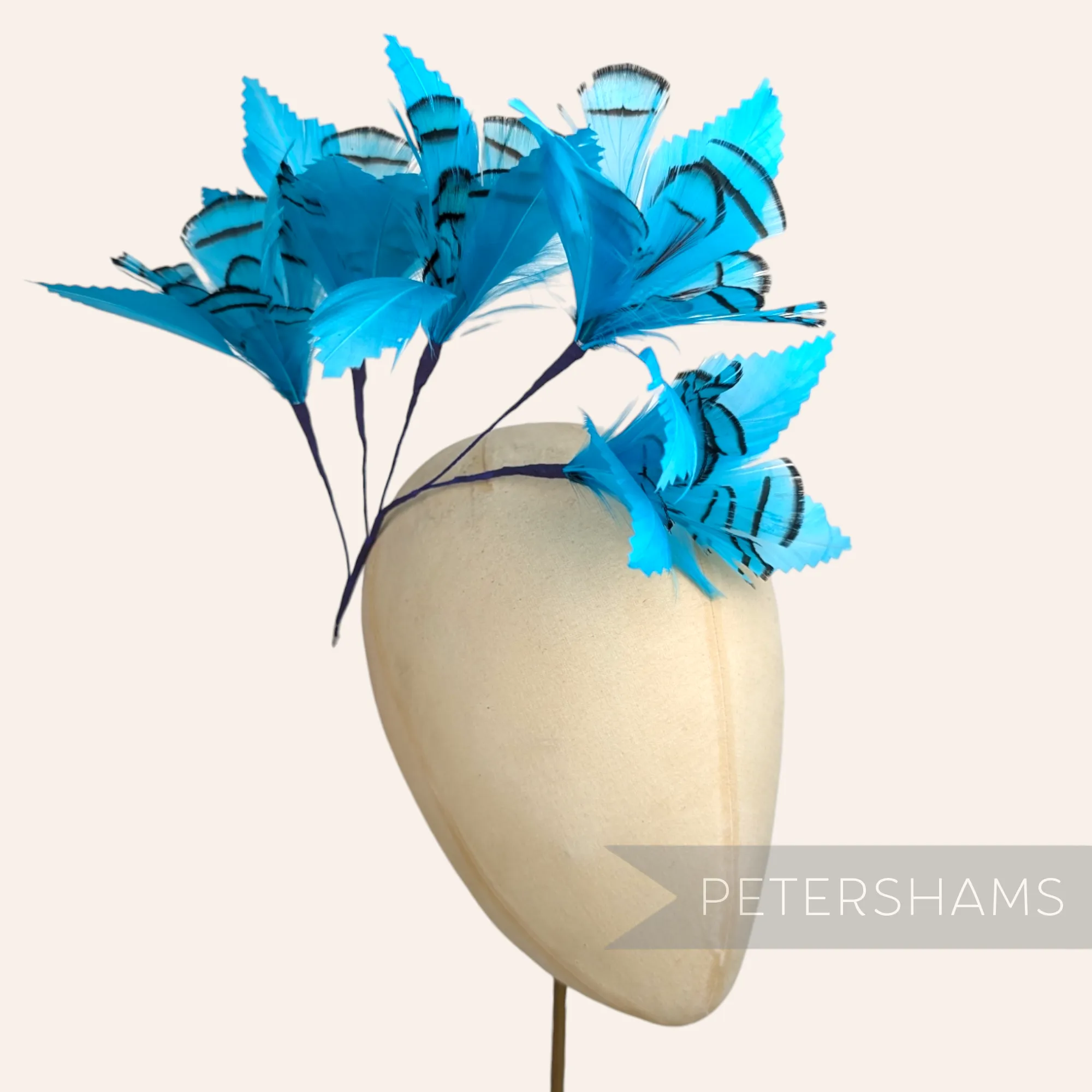 Extra Large Lady Amherst & Goose Feather Flower Hat Mount