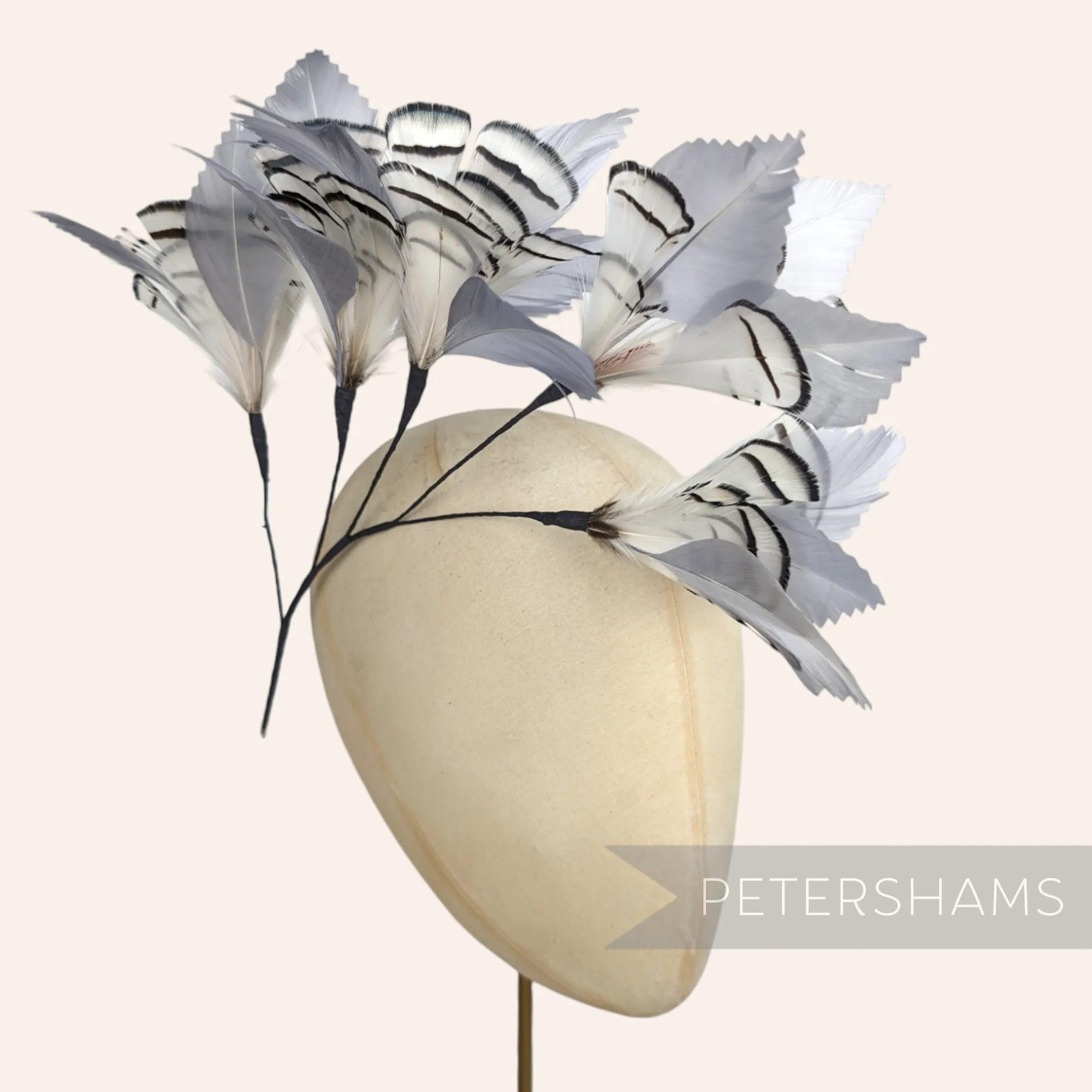 Extra Large Lady Amherst & Goose Feather Flower Hat Mount