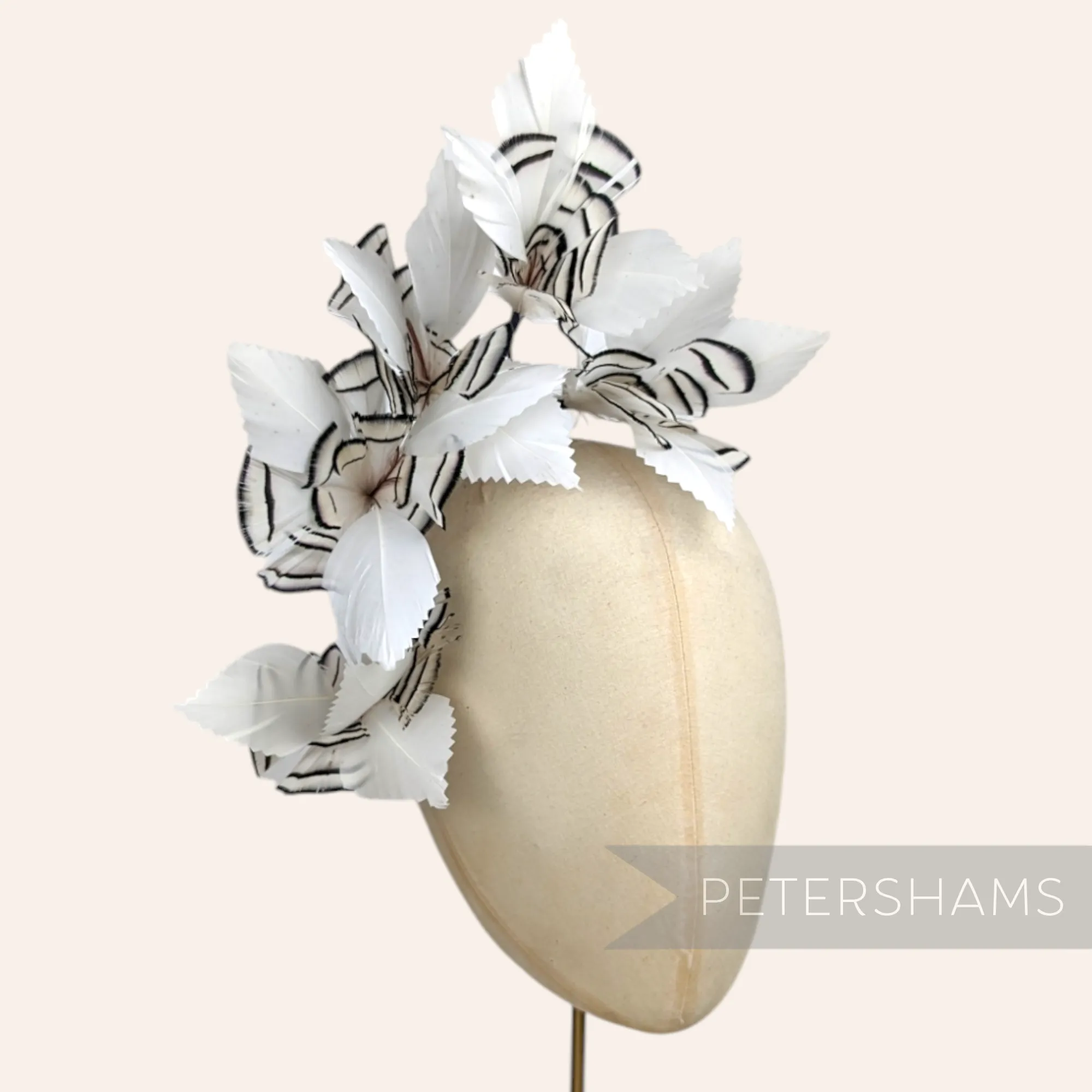 Extra Large Lady Amherst & Goose Feather Flower Hat Mount