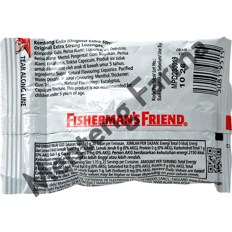 Fisherman's Friend Original Extra Strong - Permen Pelega Tenggorokan