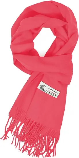 Glory Max Unisex Plain Solid Color Winter Scarf Cashmere Feel Soft Classic 72"x12"
