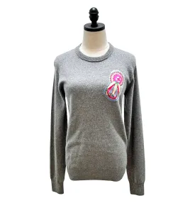 Grey Cashmere Crew Neck Sweater