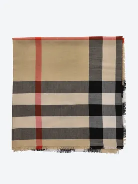 Half mega check scarf