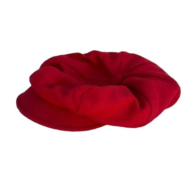 Happy Cappers By The Field Company Vintage Red Wool Pageboy Newsboy Hat Size 7/M