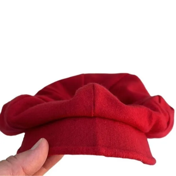 Happy Cappers By The Field Company Vintage Red Wool Pageboy Newsboy Hat Size 7/M