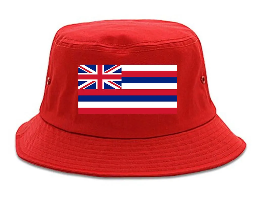 Hawaii State Flag HI Chest Mens Bucket Hat