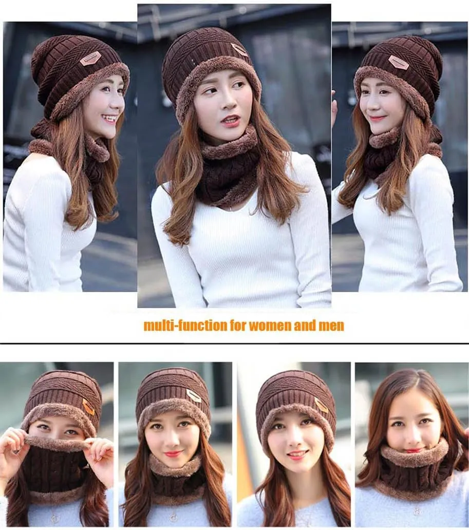 HINDAWI Womens Slouchy Beanie Winter Hat Knit Warm Snow Ski Skull Outdoor Cap
