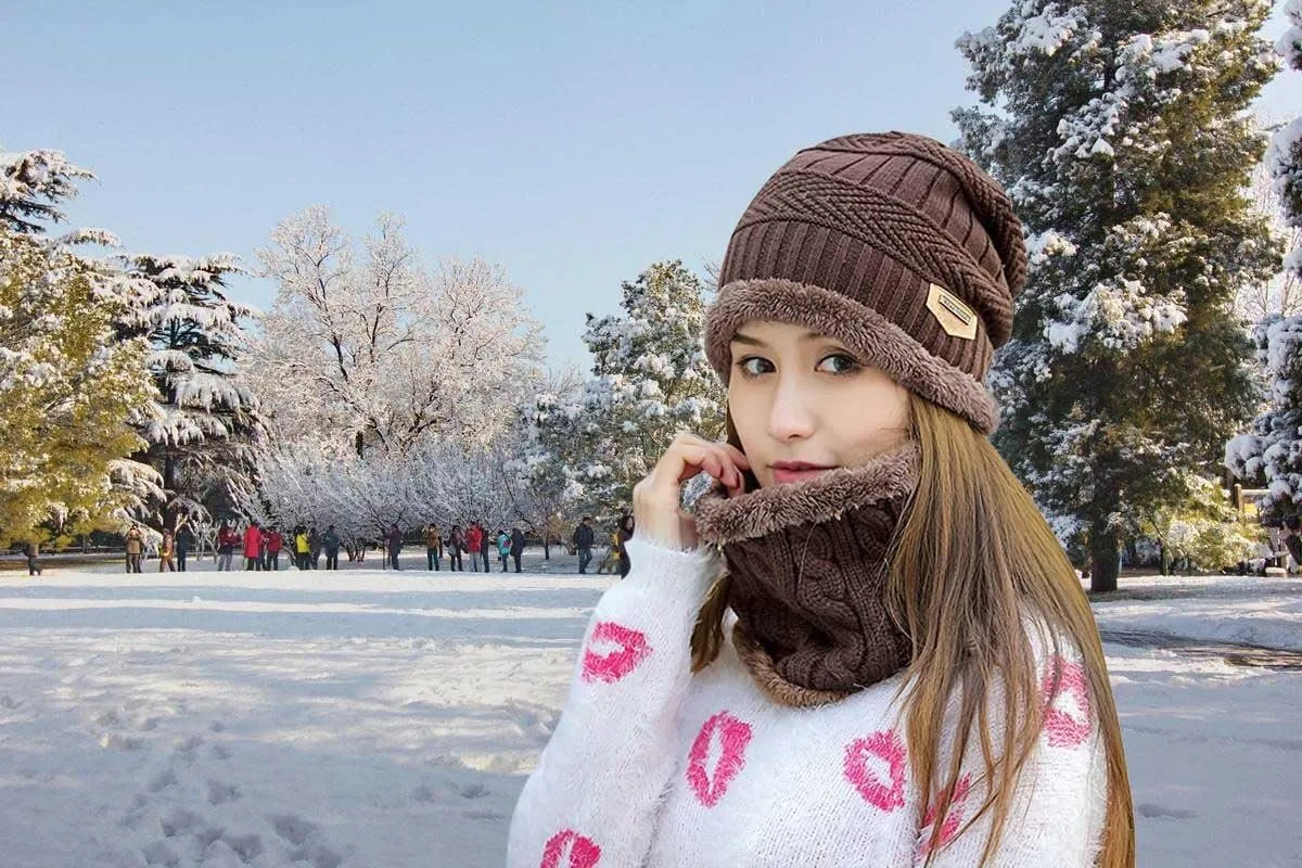 HINDAWI Womens Slouchy Beanie Winter Hat Knit Warm Snow Ski Skull Outdoor Cap