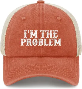 I'm The Problem Trucker Hat Women Trendy Mesh Trucker Hats for Summer
