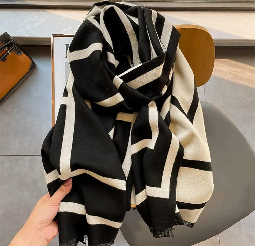 JERLA Cashmere Feel Scarf winter warm large soft Shawl wrap Scarf for women