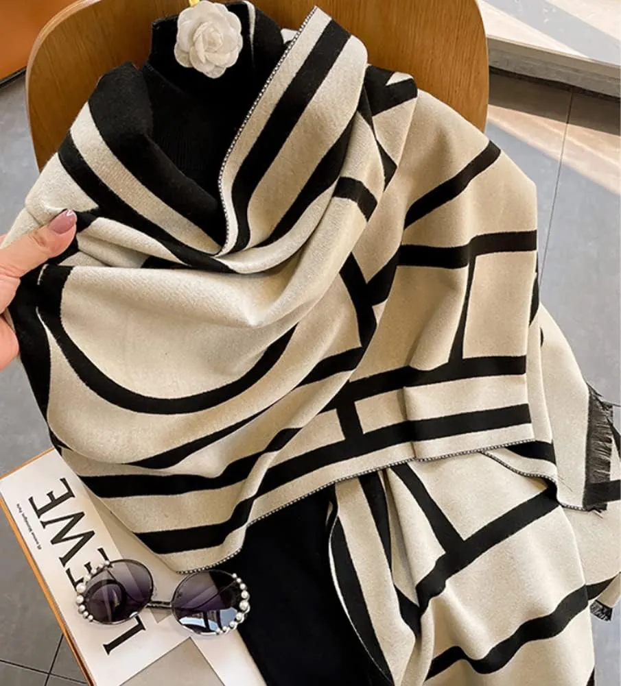 JERLA Cashmere Feel Scarf winter warm large soft Shawl wrap Scarf for women