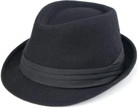 Kids Classic Trilby-Fedora Hat Short Brim Boys Gangster-Fedora Manhattan-Hat for 3-6 Years Old