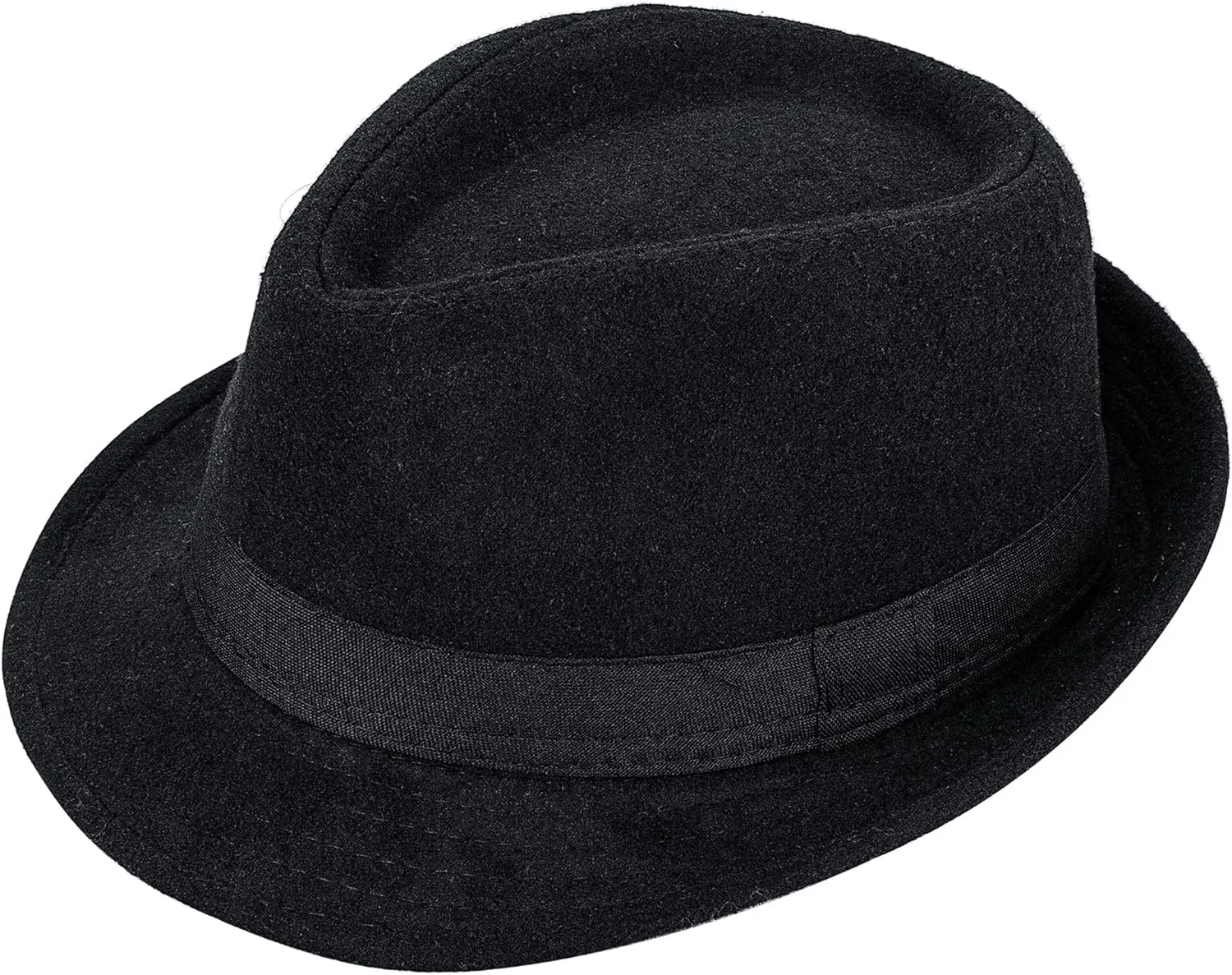 Kids Classic Trilby-Fedora Hat Short Brim Boys Gangster-Fedora Manhattan-Hat for 3-6 Years Old