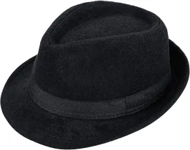 Kids Classic Trilby-Fedora Hat Short Brim Boys Gangster-Fedora Manhattan-Hat for 3-6 Years Old
