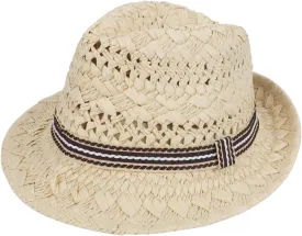 Kids Straw Fedora Hat Sun Visor Hat Boys Girls Summer Beach Cap