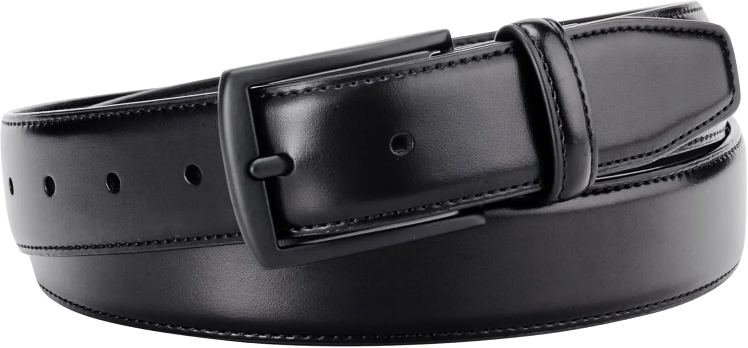 KM Legend Mens Leather Dress Belt for Work Business and Casual