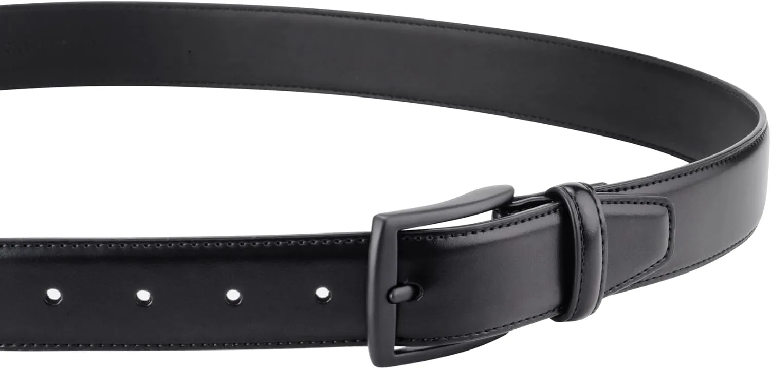 KM Legend Mens Leather Dress Belt for Work Business and Casual