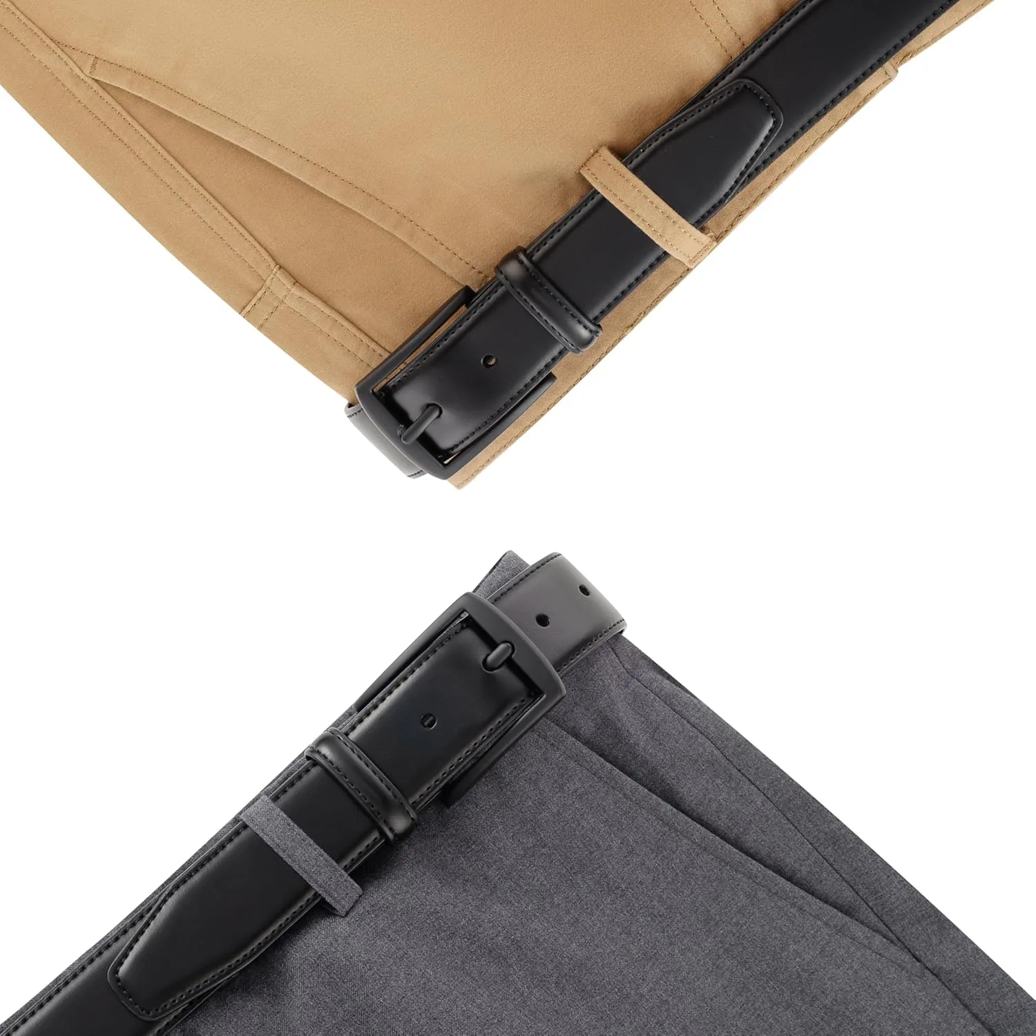 KM Legend Mens Leather Dress Belt for Work Business and Casual