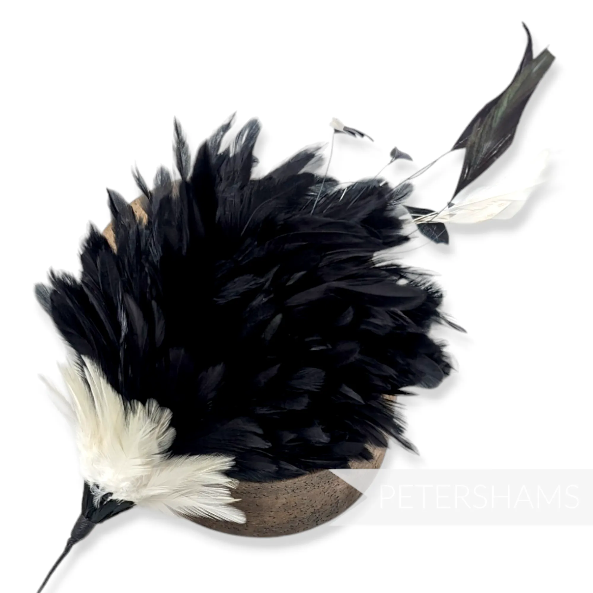 Large Full & Fluffy Coque Feather Hat Mount