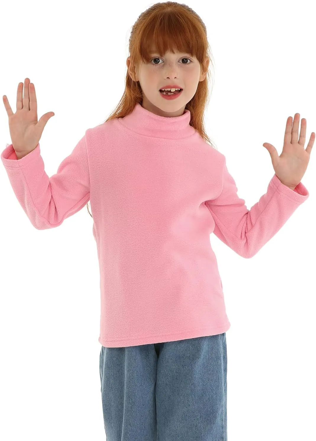 LittleSpring Unisex Kids Polar Fleece Turtleneck Base Top (2-8 Years)