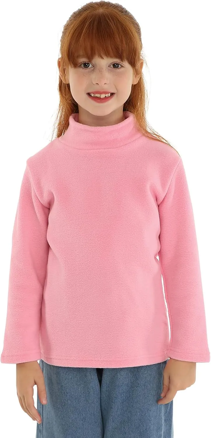 LittleSpring Unisex Kids Polar Fleece Turtleneck Base Top (2-8 Years)