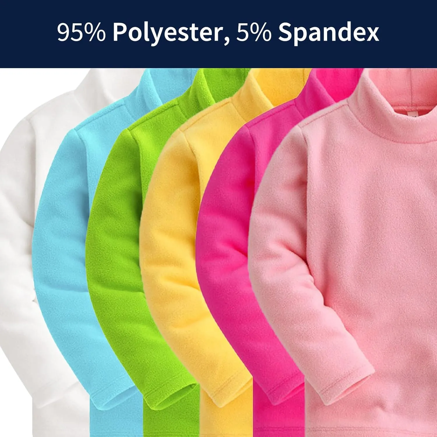 LittleSpring Unisex Kids Polar Fleece Turtleneck Base Top (2-8 Years)