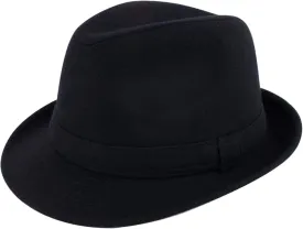 Lullaby Mens Womens Short Brim Classic Manhattan Trilby Fedora Hat